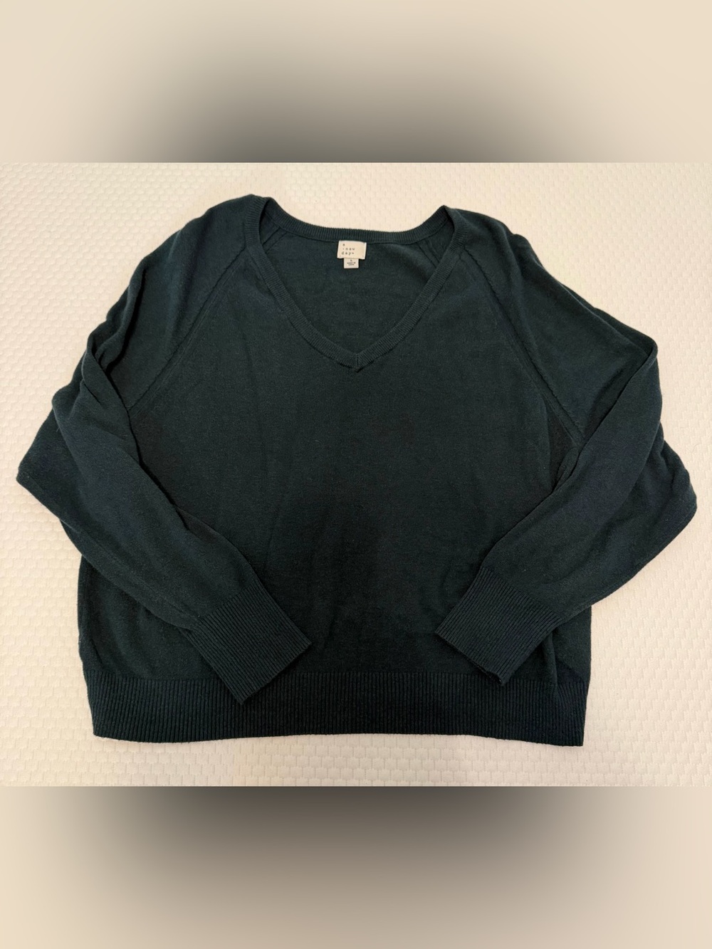 a new day Deep Green V-Neck Sweater